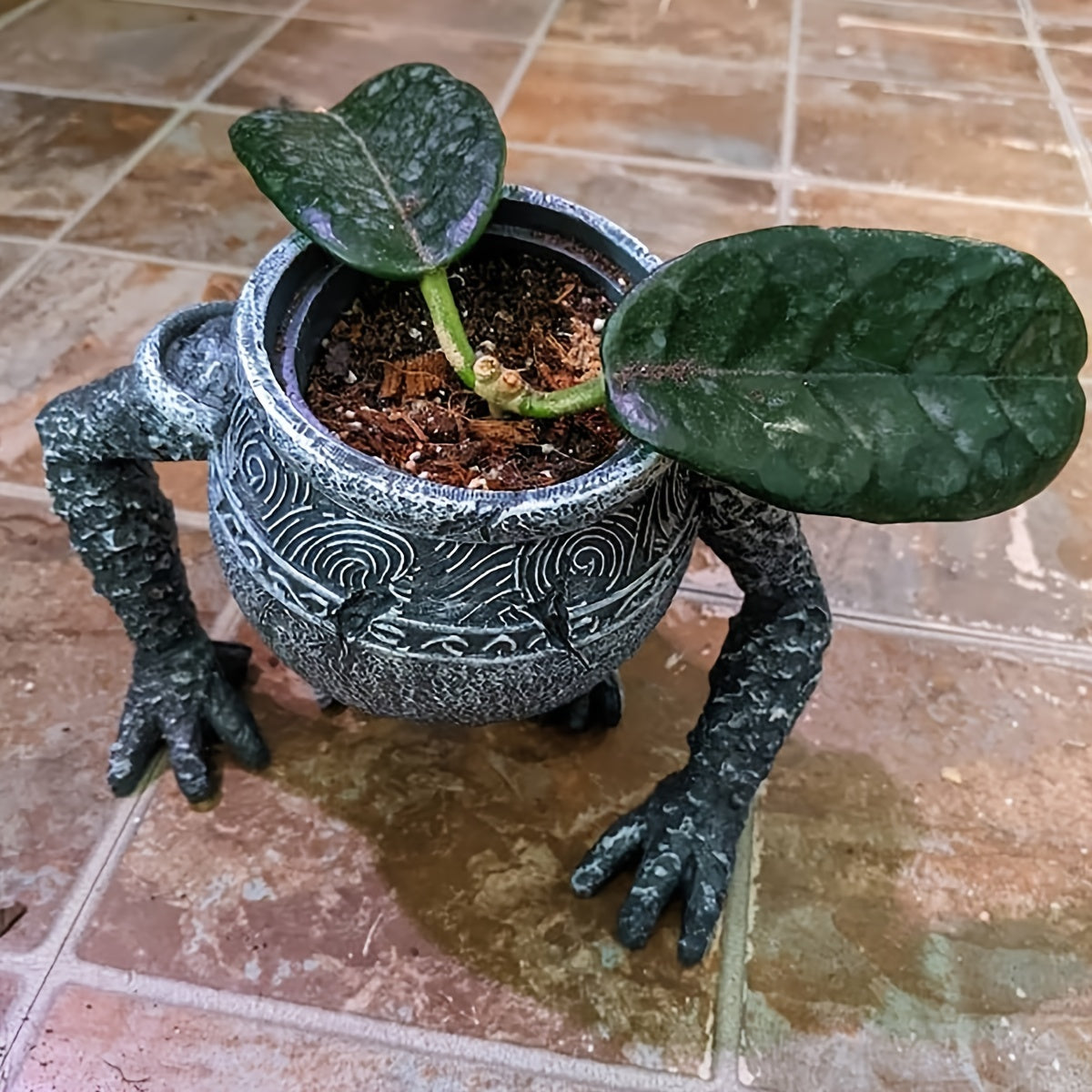 1pc Elden Ring Pot Boy Statue Ornament For Plant Pot, Home Collection, Gift For Kid