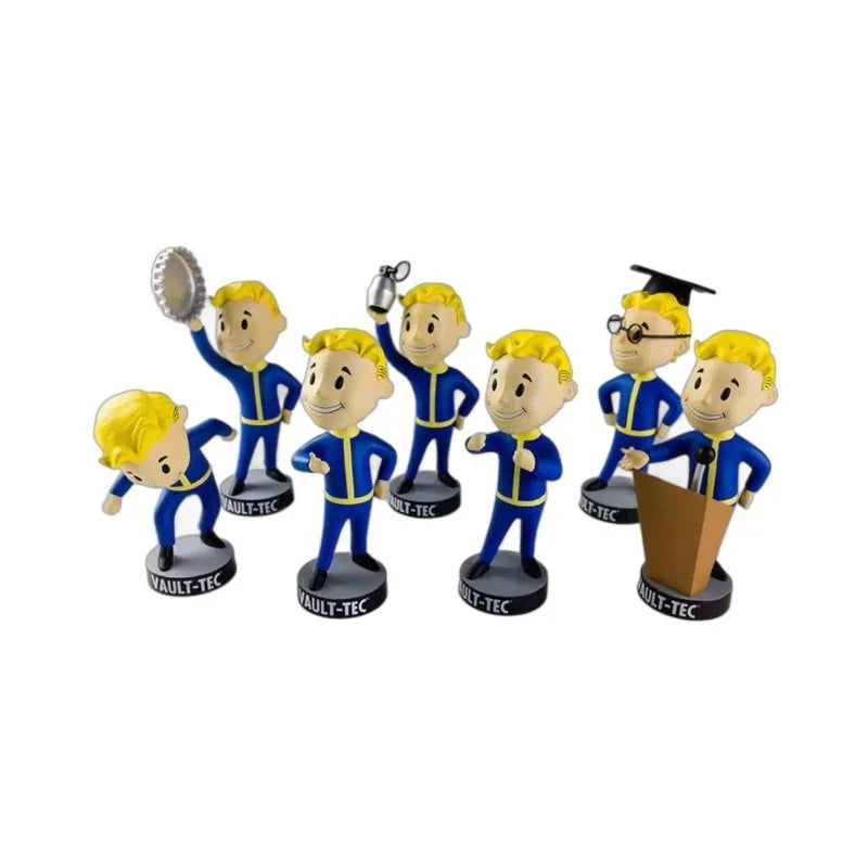 Fallout 4 Vault Boy Generation 7 Dolls Game Action Figure Shaking Cartoon Statue Collectible Toy Ornament Model Kids Toys Gift