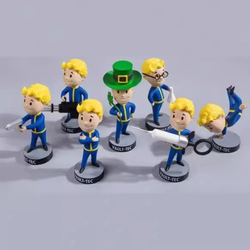Fallout 4 Vault Boy Generation 7 Dolls Game Action Figure Shaking Cartoon Statue Collectible Toy Ornament Model Kids Toys Gift