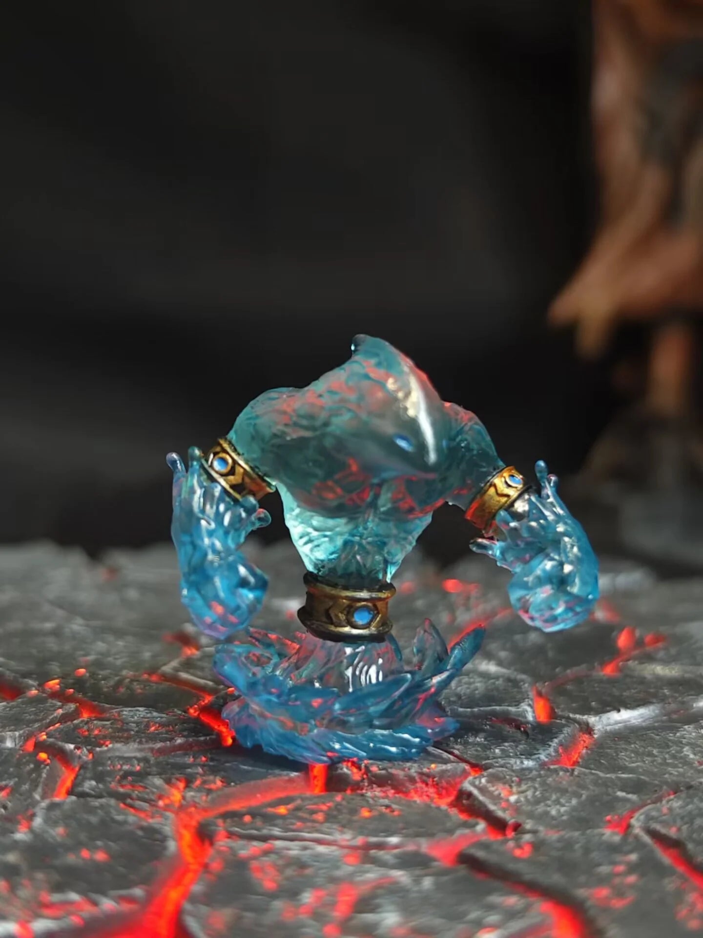 World of Warcraft Mini Figure - Painted Model Display Chess Piece Fire Water Earth Elementals Collectible Toy