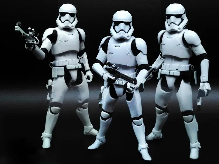 Star Wars Shock Action Figure white Trooper Stormtrooper 6 "Force Awakens Boba Darth Vader Cartoon Model Desktop Ornament Gift