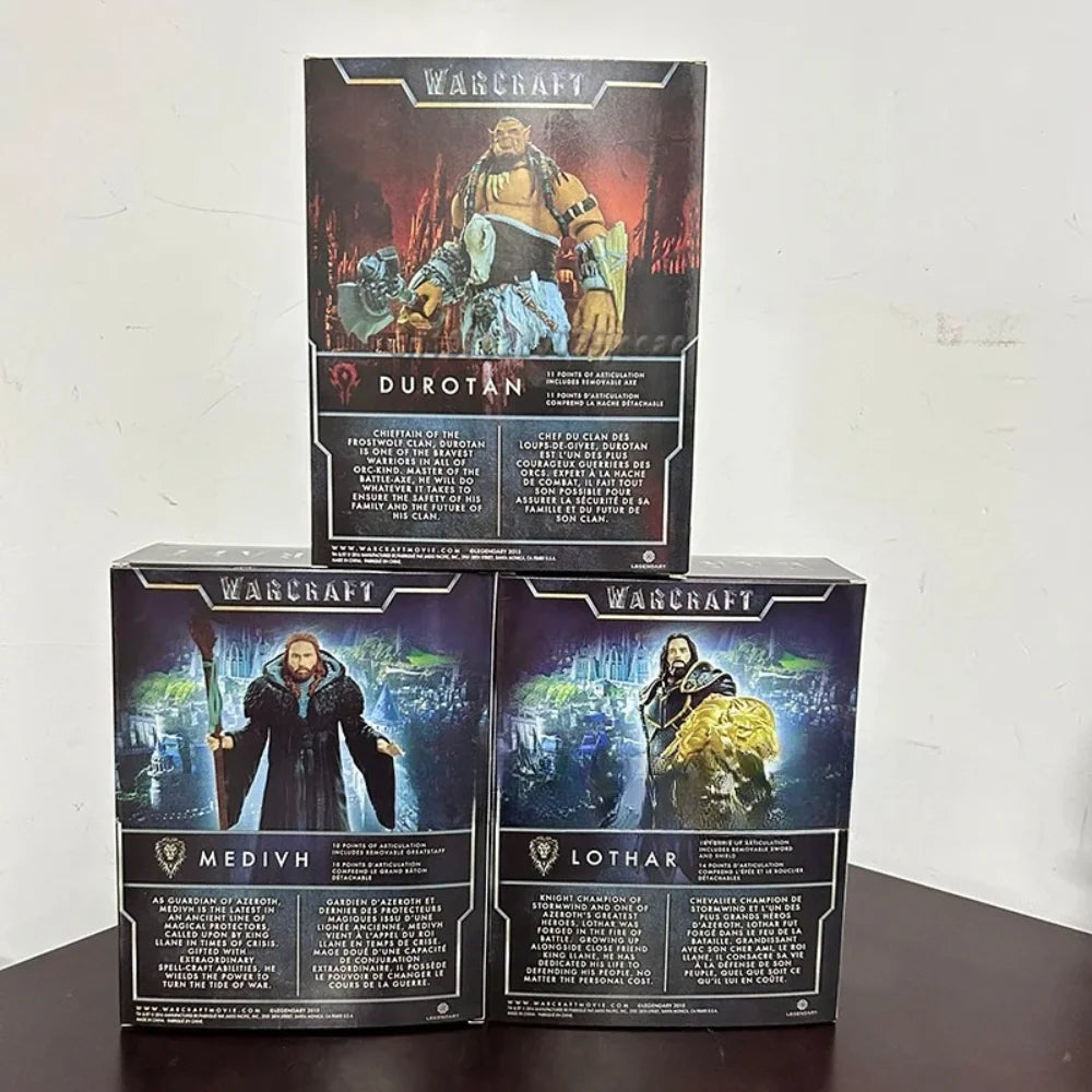 WOW Game World Of Warcraft Anime Figure Durotan Lothar Medivh Action Figures Model Collect Toy Joint Movable Decor Birthday Gift