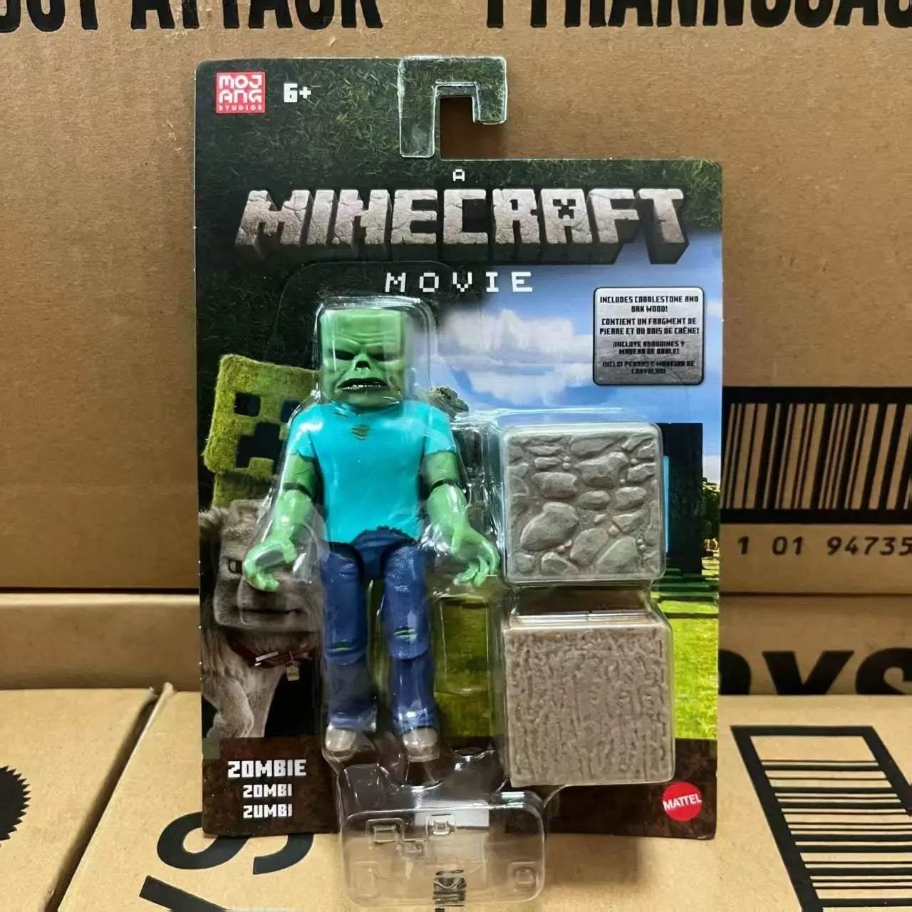 Original Minecraft Game Character Collection Movie Series Same Style Action Figure Model Interactive Toy Boy Birthday Gift