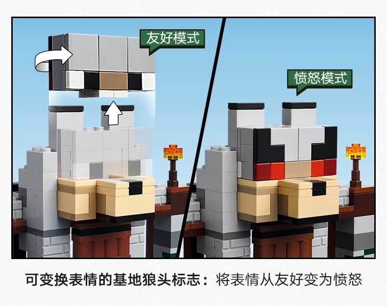 Lego Minecraft 21261 Wolf Forces Educational Toys Building Blocks for Boys and Girls
