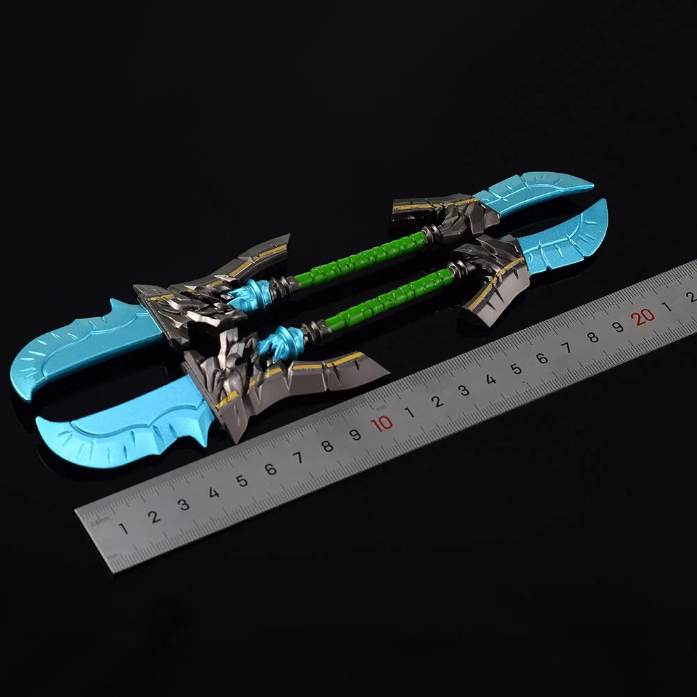 22cm/8.66in World of Warcrafts Game Peripheral Weapon Models Swords Halberds Metal Zinc Alloy Crafts Toys Ornament Figurines Boy