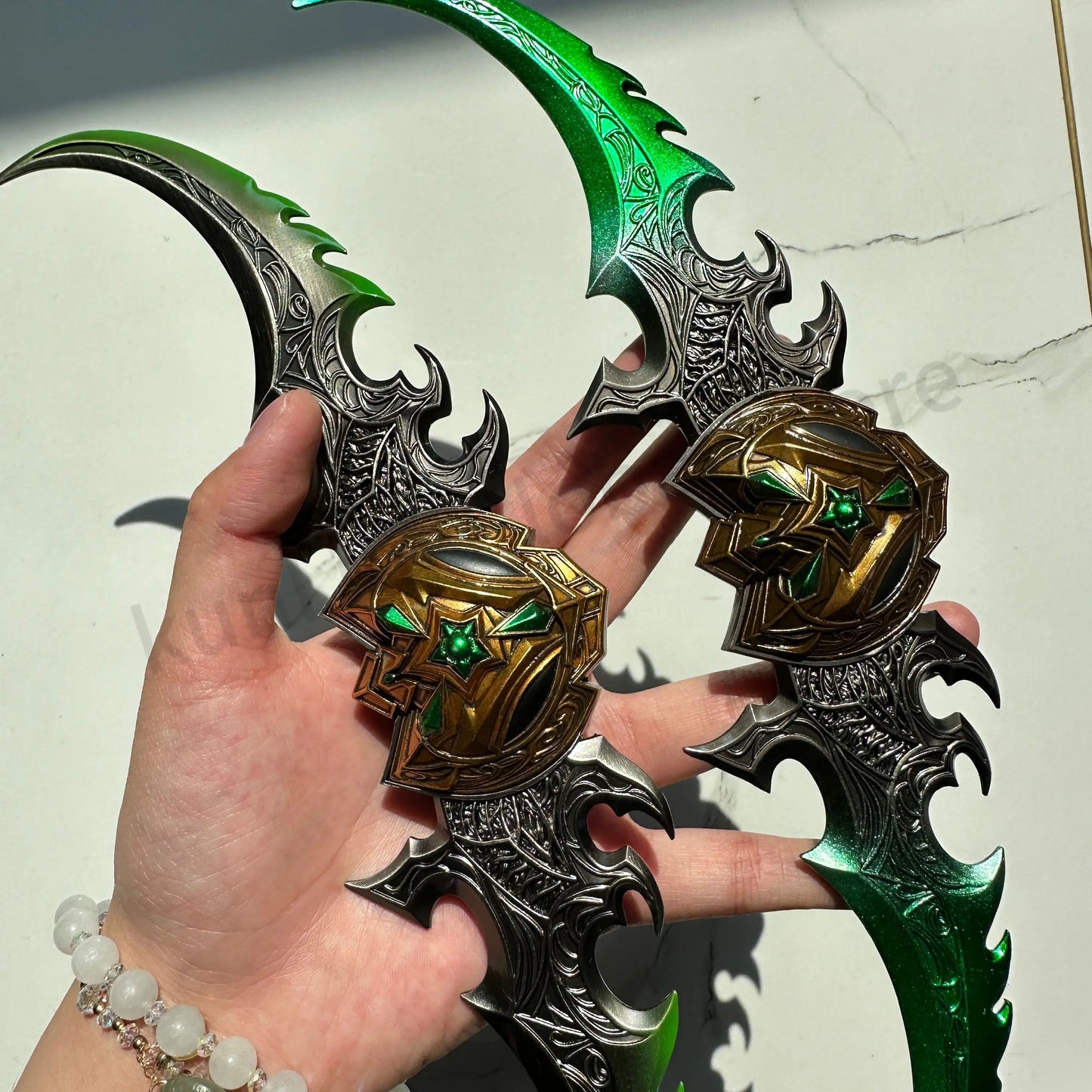 World of Warcraft 29cm Warglaive of Azzinoth Burning Legion Illidan Stormrage Metal Katana Model Blunt Weapon Game Toy Boys Gift