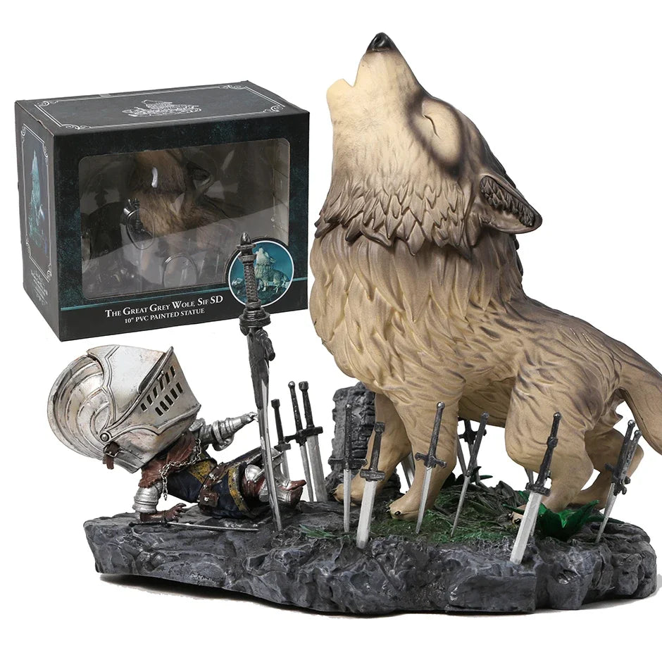 22cm Dark Souls The Great Grey Wolf Sif PVC Collection Model Statue Figure Toy
