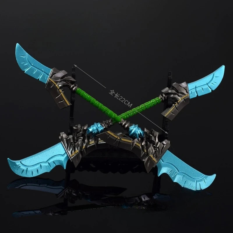 22cm/8.66in World of Warcrafts Game Peripheral Weapon Models Swords Halberds Metal Zinc Alloy Crafts Toys Ornament Figurines Boy