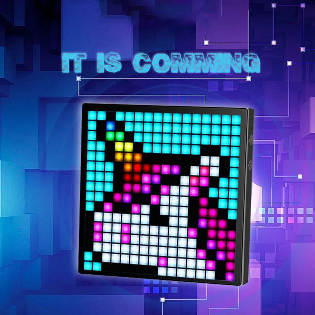 LED Pixel Matrix Bluetooth Smart Display 16x16 RGB Digital Lamp Panel DIY Art Display Gaming Anime Room Decor Frame APP Control