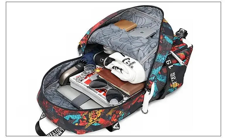 Star Wars Student Backpack Anime Cartoon Teen Personality Creative Casual Fashion Simple Computer USB Rechargeable Travel Bag