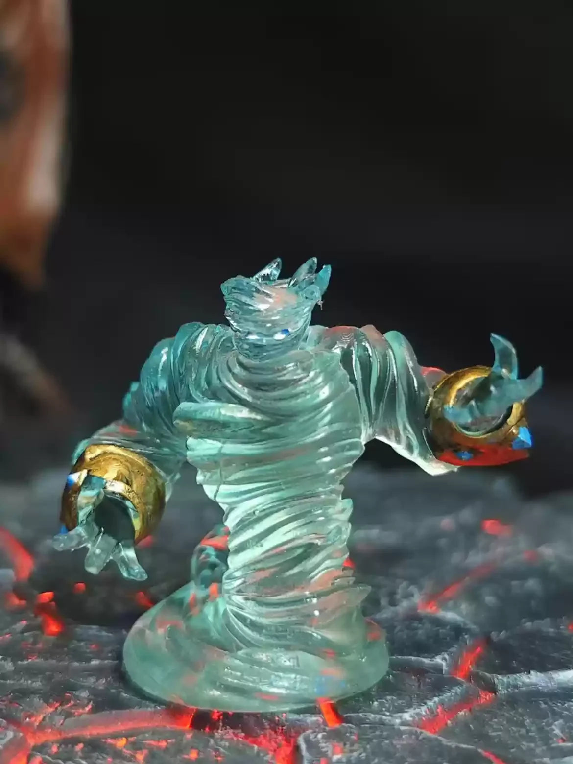 World of Warcraft Mini Figure - Painted Model Display Chess Piece Fire Water Earth Elementals Collectible Toy