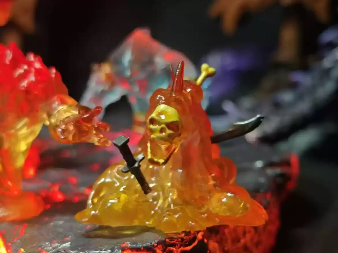 World of Warcraft Mini Figure - Painted Model Display Chess Piece Fire Water Earth Elementals Collectible Toy