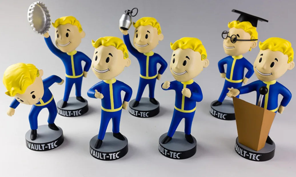 Fallout 4 Vault Boy Generation 7 Dolls Game Action Figure Shaking Cartoon Statue Collectible Toy Ornament Model Kids Toys Gift