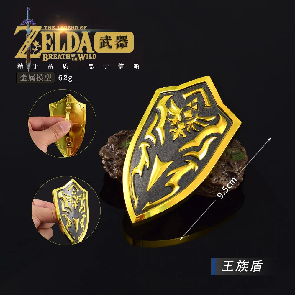 9.5cm/3.74in Zeldaa Kingdom Tears Sky Sword Guard Shield Royal Clan Weapon Model Craft Decorations Ornaments Collections Desktop