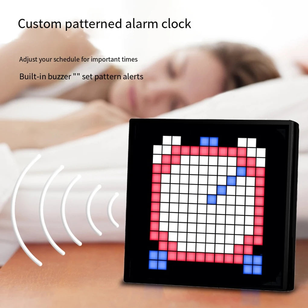 LED Pixel Matrix Bluetooth Smart Display 16x16 RGB Digital Lamp Panel DIY Art Display Gaming Anime Room Decor Frame APP Control