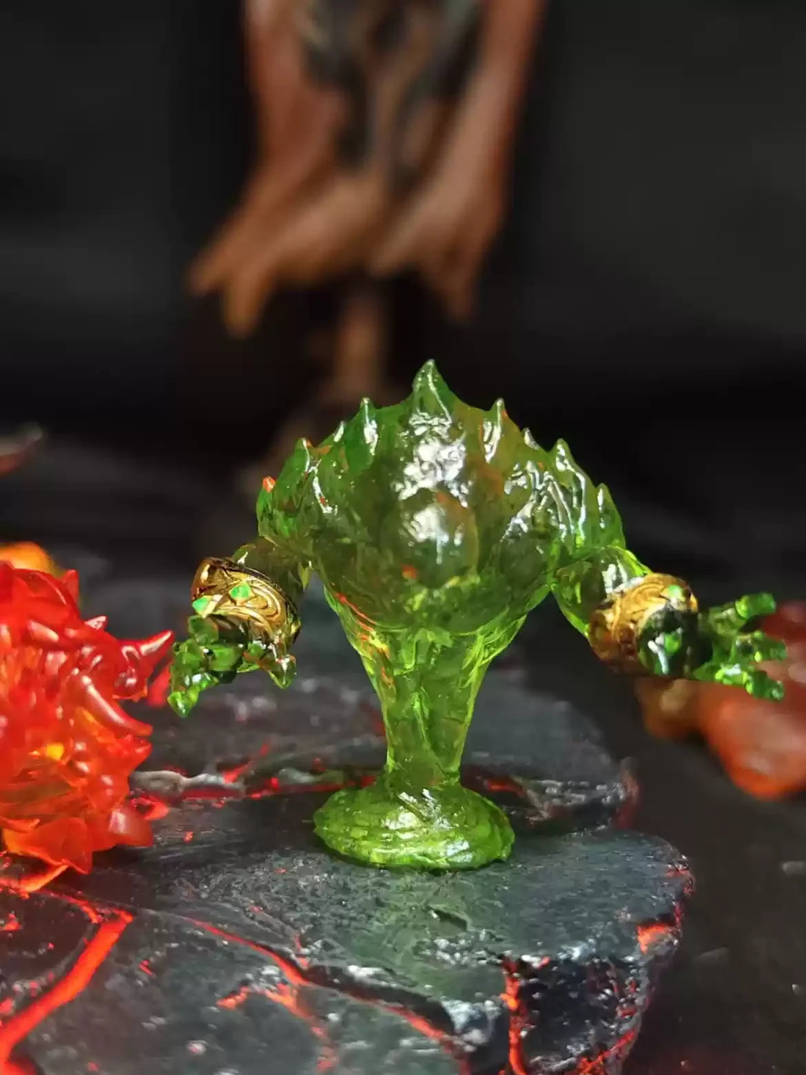 World of Warcraft Mini Figure - Painted Model Display Chess Piece Fire Water Earth Elementals Collectible Toy