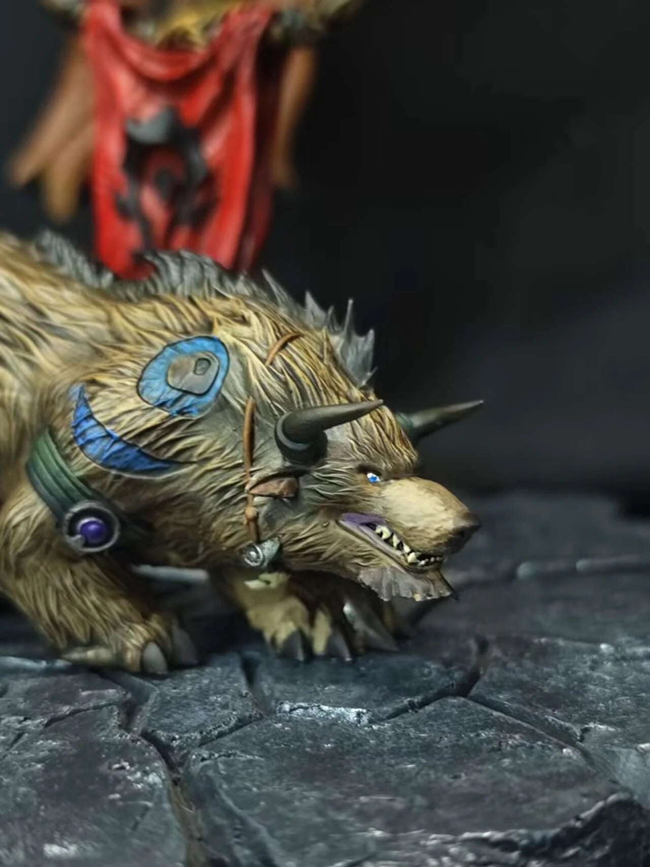 World of Warcraft Model Night Elf Dryad Bear Painting Finished War Chess Figure model toy