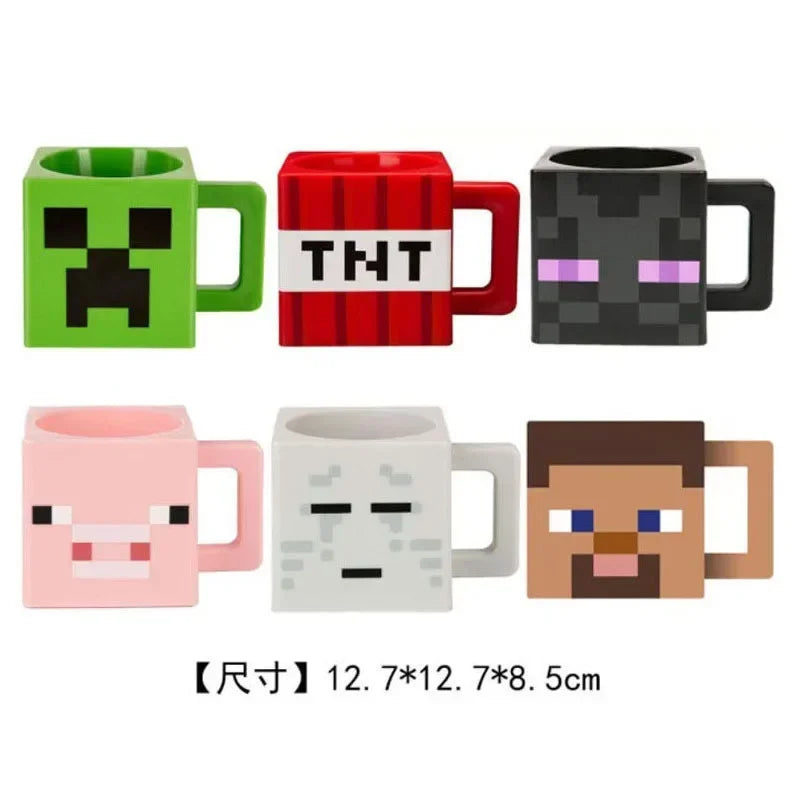 Minecrafte Ender Man TNT Creeper Cup Game Peripheral Children's Water Drinking Cups Creative Mug Tea Cups for Gift Kitchen Toys