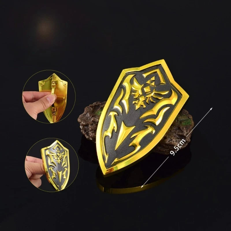 9.5cm/3.74in Zeldaa Kingdom Tears Sky Sword Guard Shield Royal Clan Weapon Model Craft Decorations Ornaments Collections Desktop