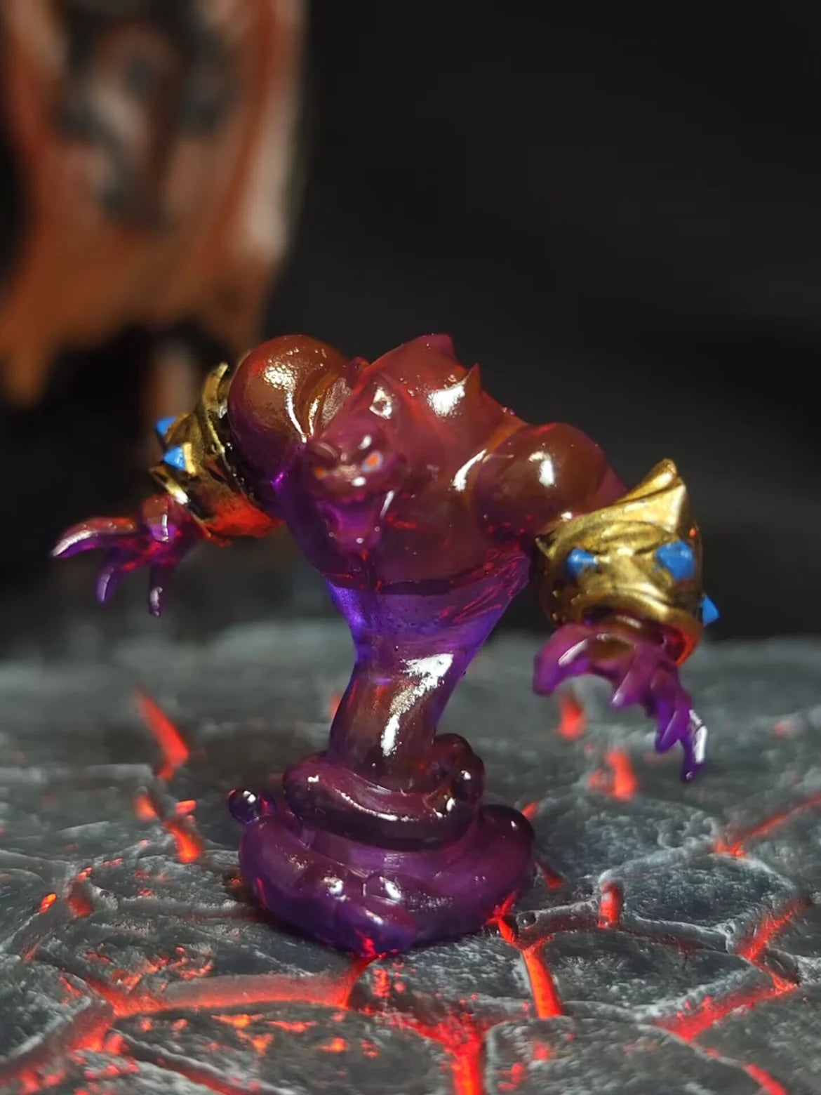World of Warcraft Mini Figure - Painted Model Display Chess Piece Fire Water Earth Elementals Collectible Toy