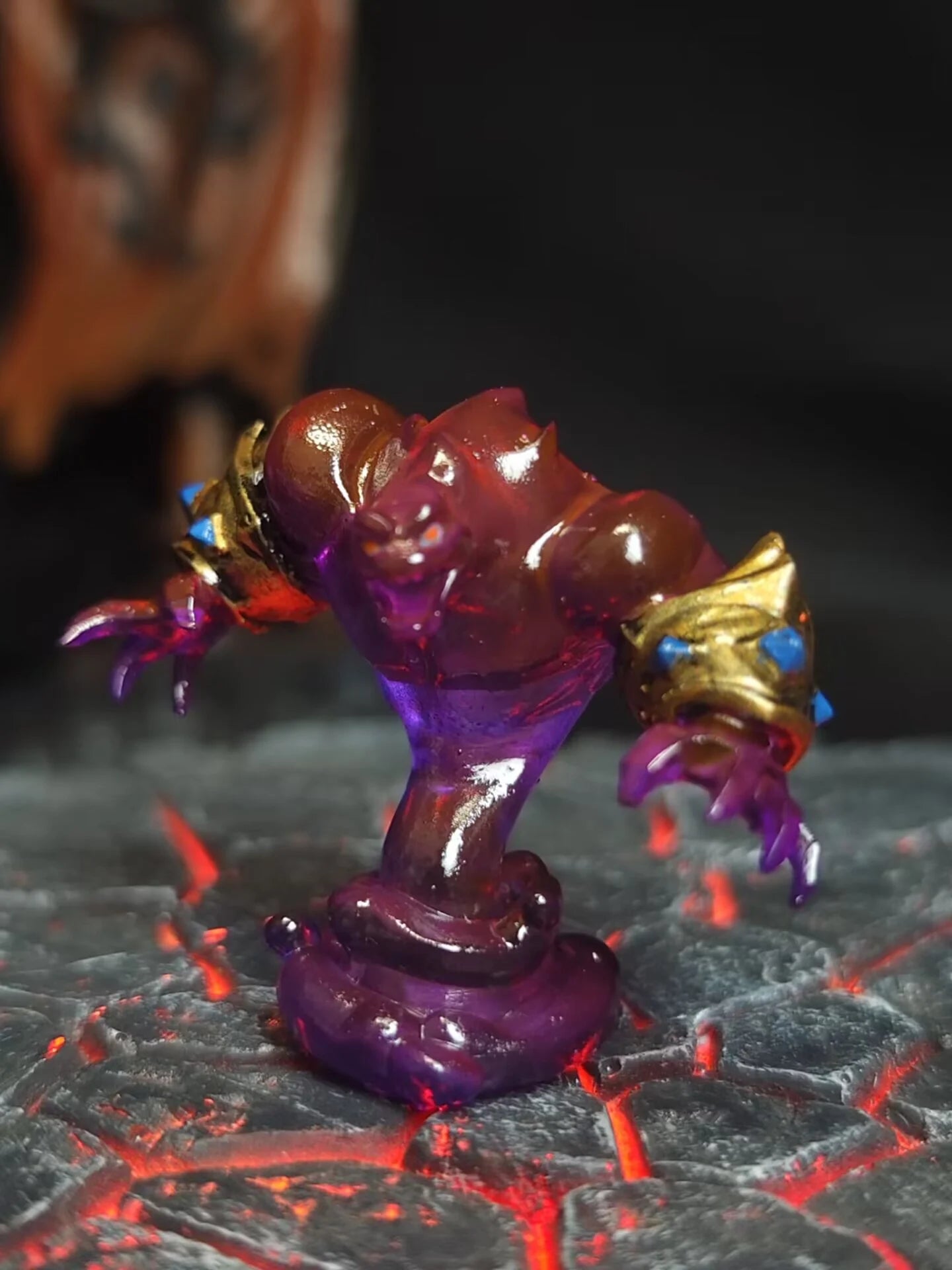 World of Warcraft Mini Figure - Painted Model Display Chess Piece Fire Water Earth Elementals Collectible Toy