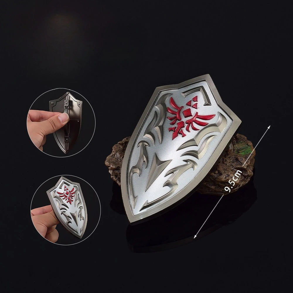 9.5cm/3.74in Zeldaa Kingdom Tears Sky Sword Guard Shield Royal Clan Weapon Model Craft Decorations Ornaments Collections Desktop