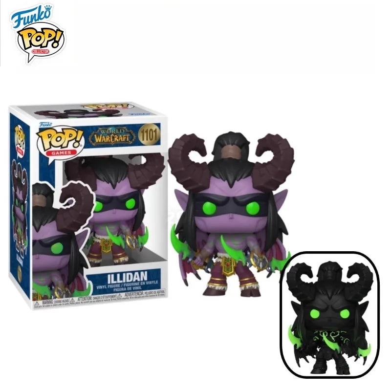 In Stock FUNKO POP Original Co-branded World of Warcraft Illidan Saratas Limited Mobile Phone Model Collection Holiday Gifts