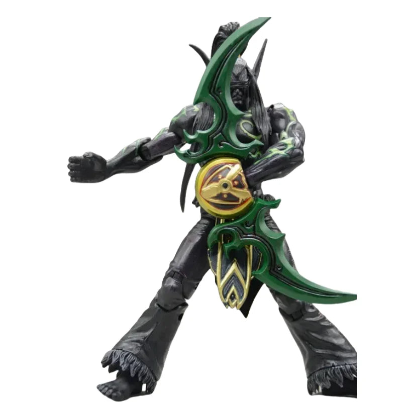 18cm World Of Warcraft Game Peripheral Illidan Stormrage Pvc Game Figure Collection Doll Desktop Ornament Gift To Friend