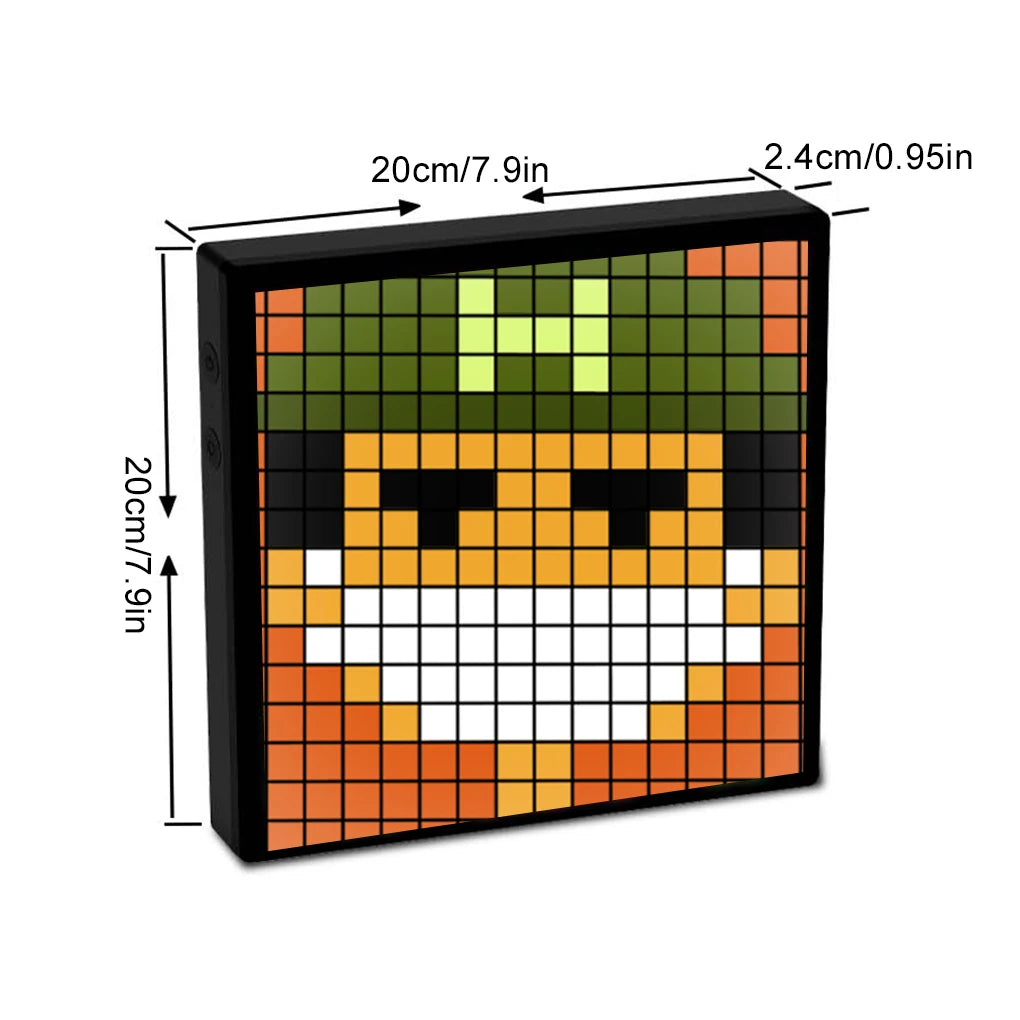 LED Pixel Matrix Bluetooth Smart Display 16x16 RGB Digital Lamp Panel DIY Art Display Gaming Anime Room Decor Frame APP Control