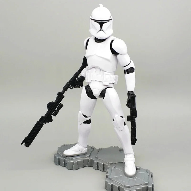 Star Wars Shock Action Figure white Trooper Stormtrooper 6 "Force Awakens Boba Darth Vader Cartoon Model Desktop Ornament Gift