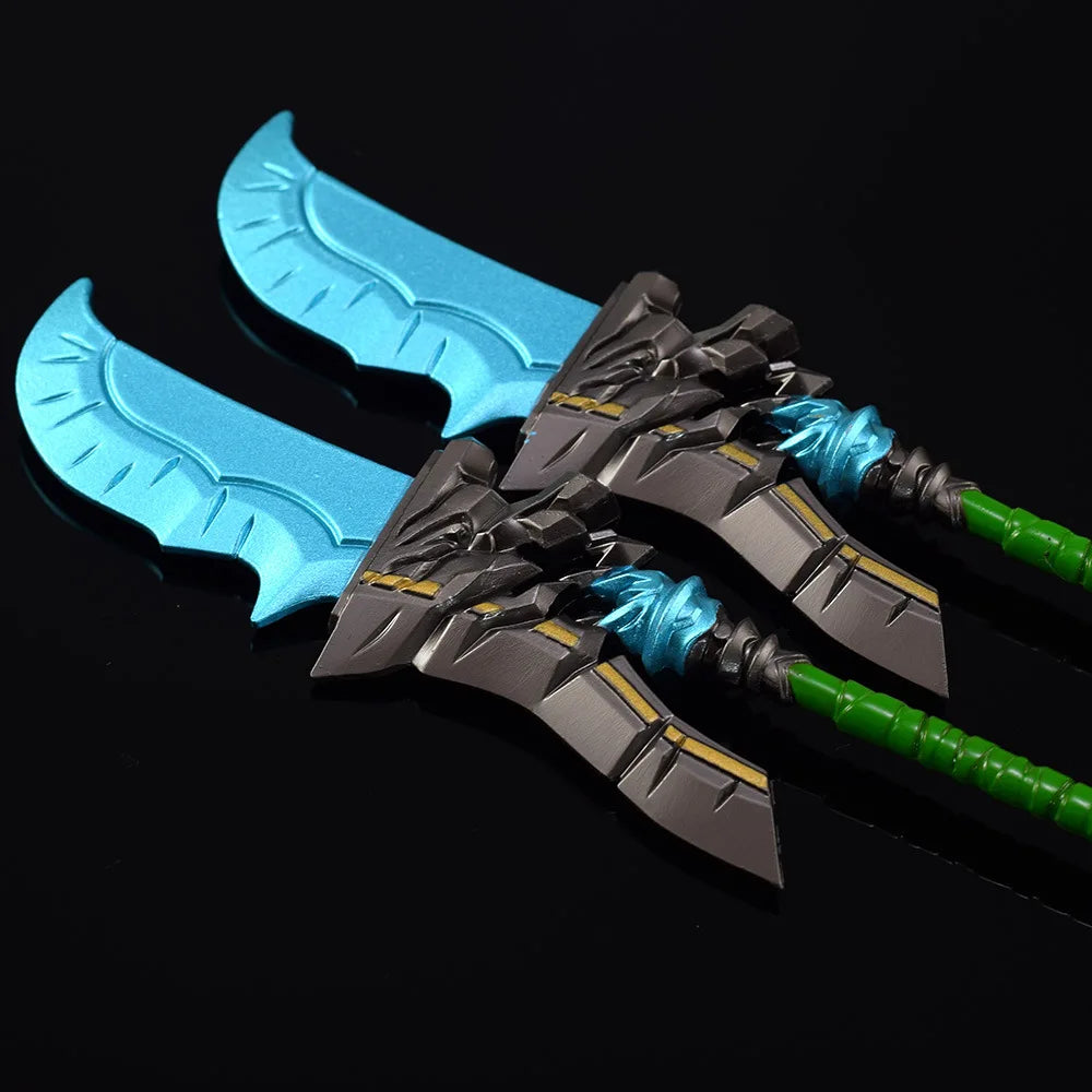 22cm/8.66in World of Warcrafts Game Peripheral Weapon Models Swords Halberds Metal Zinc Alloy Crafts Toys Ornament Figurines Boy