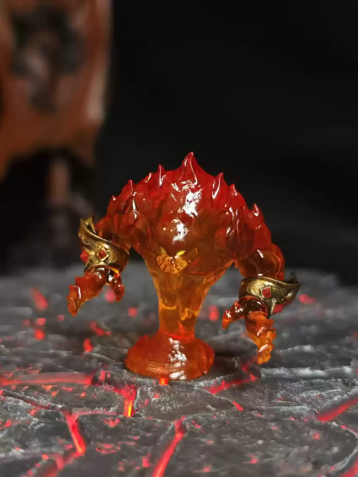 World of Warcraft Mini Figure - Painted Model Display Chess Piece Fire Water Earth Elementals Collectible Toy