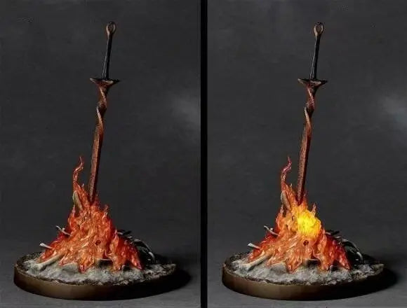 23cm Dark Souls Bonfire Lightsaber Action Figure Game Peripheral Collectible Toy Models Desktop Decorations Birthday Gift