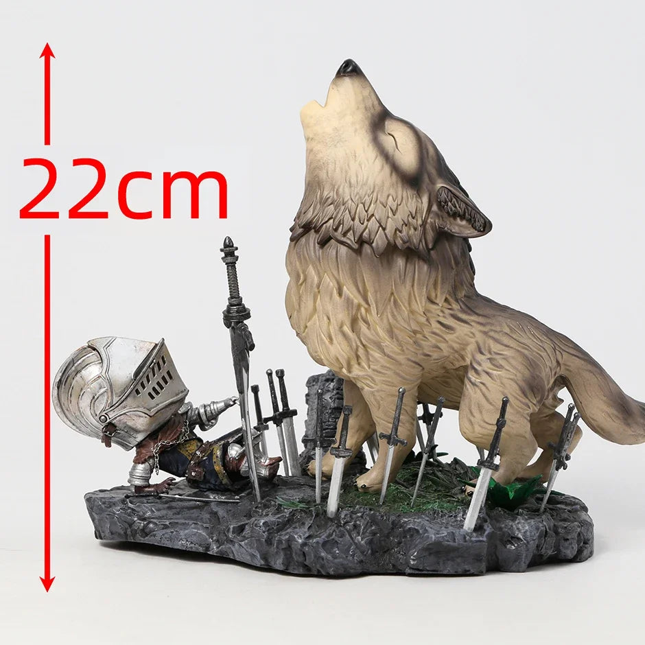 22cm Dark Souls The Great Grey Wolf Sif PVC Collection Model Statue Figure Toy