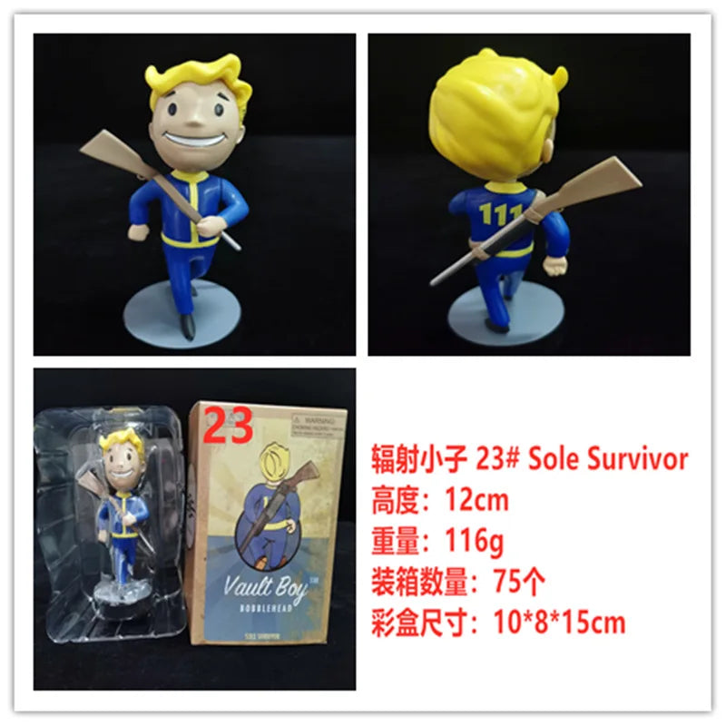 Fallout 4 Vault Boy Generation 7 Dolls Game Action Figure Shaking Cartoon Statue Collectible Toy Ornament Model Kids Toys Gift