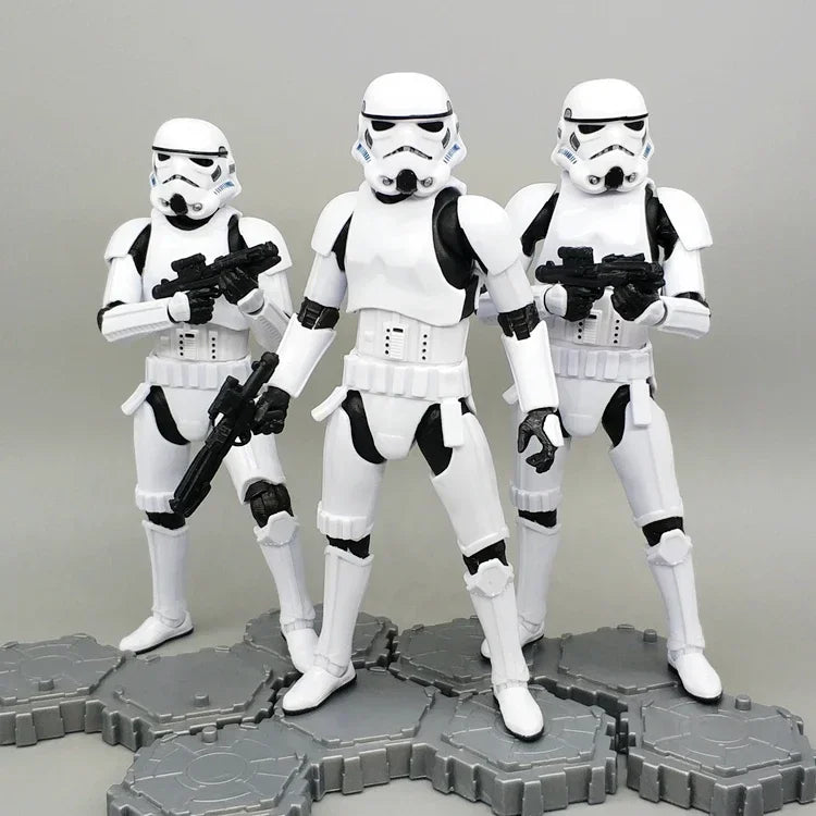 Star Wars Shock Action Figure white Trooper Stormtrooper 6 "Force Awakens Boba Darth Vader Cartoon Model Desktop Ornament Gift