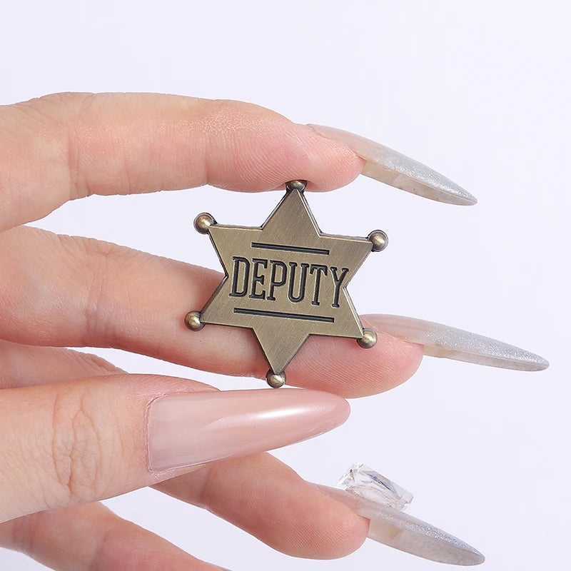 Fallout New Vegas Pin Sunset Sarsaparilla Deputy Badge Western Style Brooch Video Game Merch for Cosplay Backpack