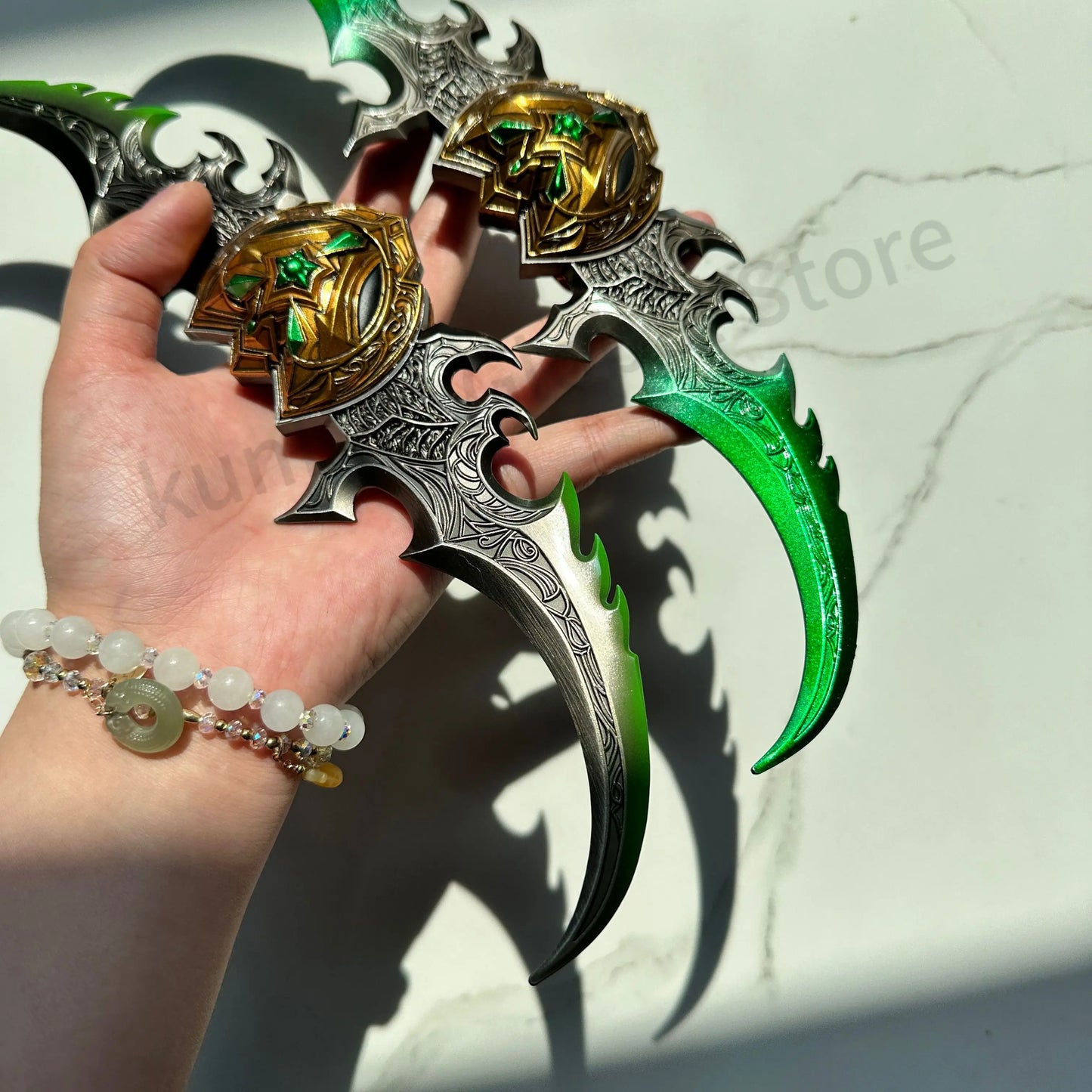World of Warcraft 29cm Warglaive of Azzinoth Burning Legion Illidan Stormrage Metal Katana Model Blunt Weapon Game Toy Boys Gift