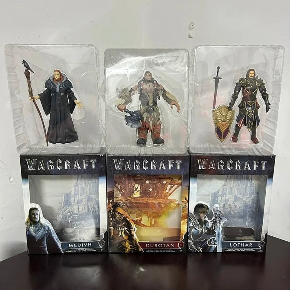 WOW Game World Of Warcraft Anime Figure Durotan Lothar Medivh Action Figures Model Collect Toy Joint Movable Decor Birthday Gift