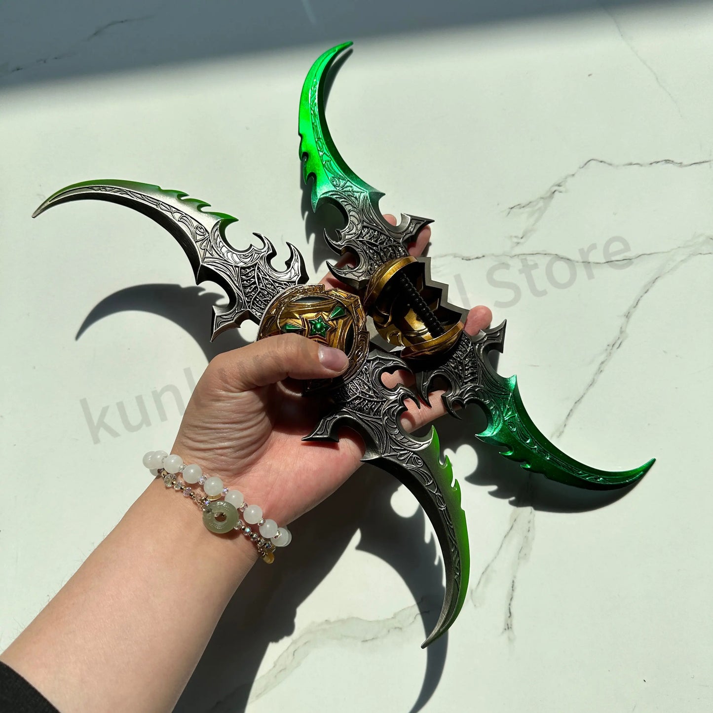 World of Warcraft 29cm Warglaive of Azzinoth Burning Legion Illidan Stormrage Metal Katana Model Blunt Weapon Game Toy Boys Gift