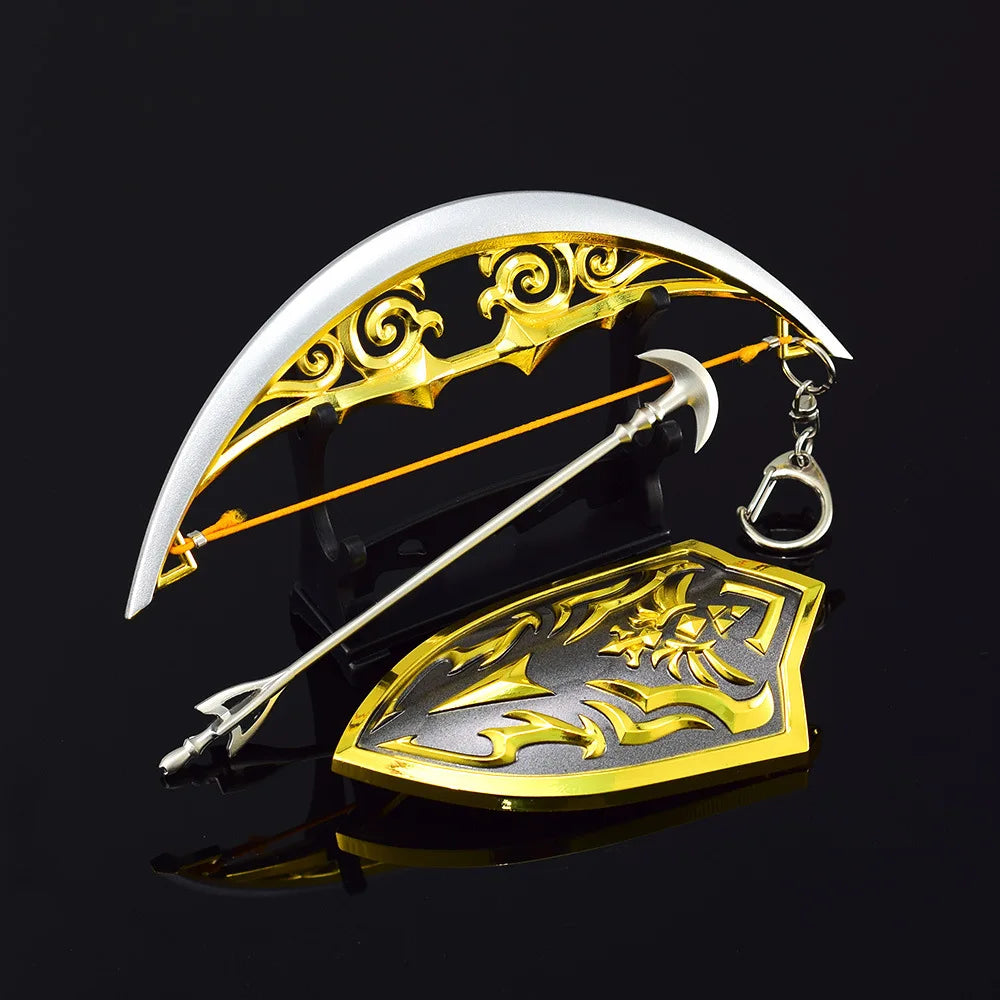 9.5cm/3.74in Zeldaa Kingdom Tears Sky Sword Guard Shield Royal Clan Weapon Model Craft Decorations Ornaments Collections Desktop