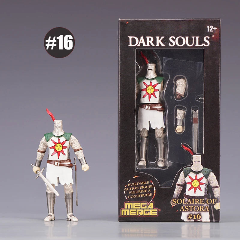 Game Dark Souls Figures Black Knight Artorias Action Figure PVC Movable Collection Solaire of Astora Model Toys for Child's Gift
