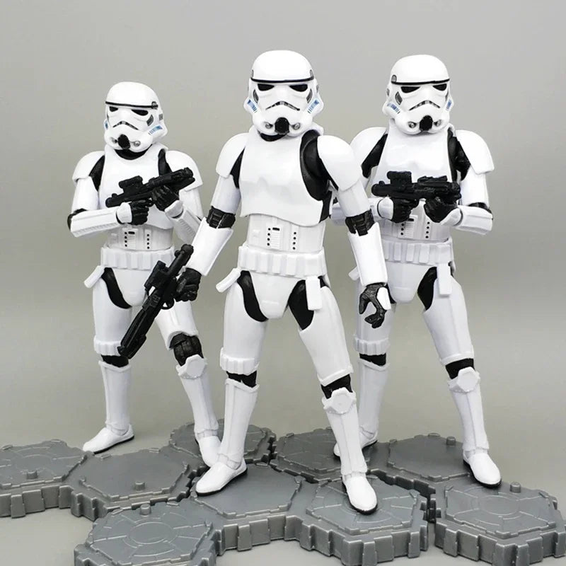 Star Wars Shock Action Figure white Trooper Stormtrooper 6 "Force Awakens Boba Darth Vader Cartoon Model Desktop Ornament Gift