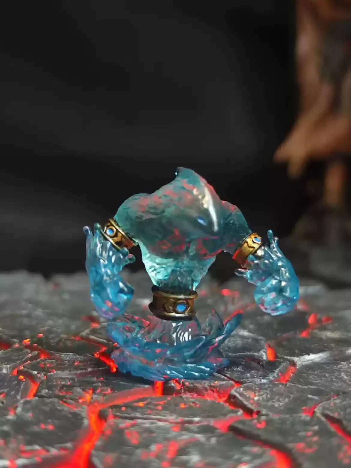 World of Warcraft Mini Figure - Painted Model Display Chess Piece Fire Water Earth Elementals Collectible Toy