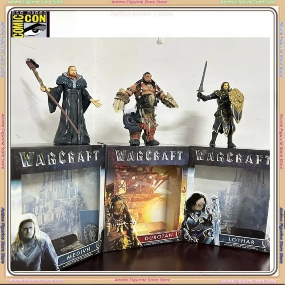 WOW Game World Of Warcraft Anime Figure Durotan Lothar Medivh Action Figures Model Collect Toy Joint Movable Decor Birthday Gift