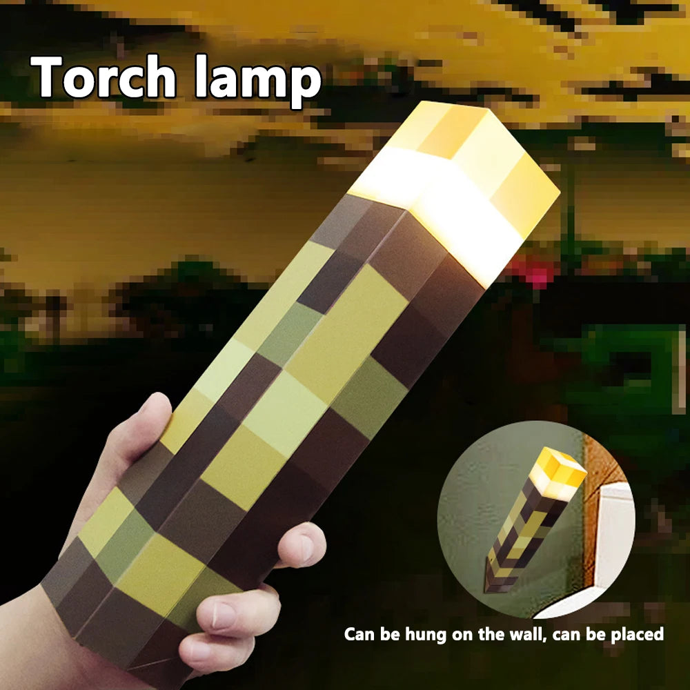 MC Game Medicine Bottle LED Night Light Game Creative Toy Lamp Rechargeable Bedroom Bedside Decoration for Kids Bedside Lamp