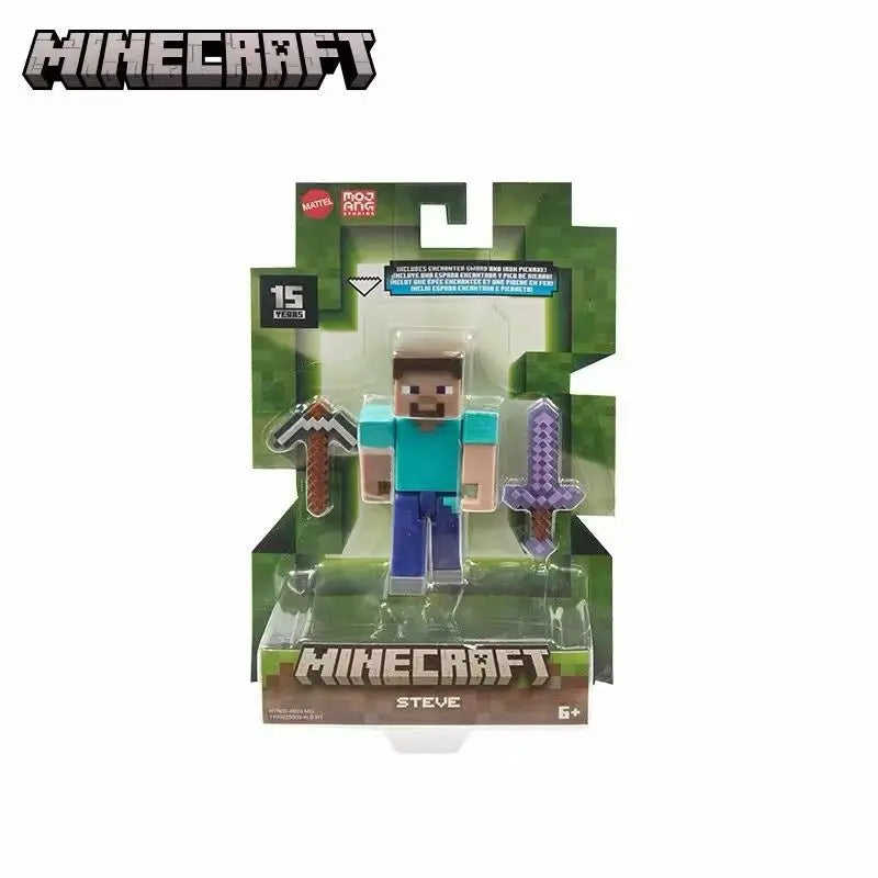 Original Minecraft Game Character Collection Movie Series Same Style Action Figure Model Interactive Toy Boy Birthday Gift