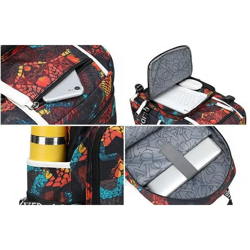 Star Wars Student Backpack Anime Cartoon Teen Personality Creative Casual Fashion Simple Computer USB Rechargeable Travel Bag