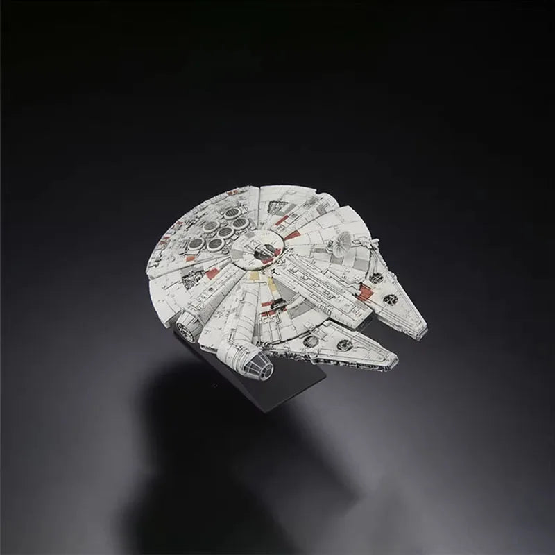 Bandai Original Star Wars Anime Figure VEHICLE MODEL 006 Millennium Falcon Action Figure Toys Model Ornaments Gifts for Children
