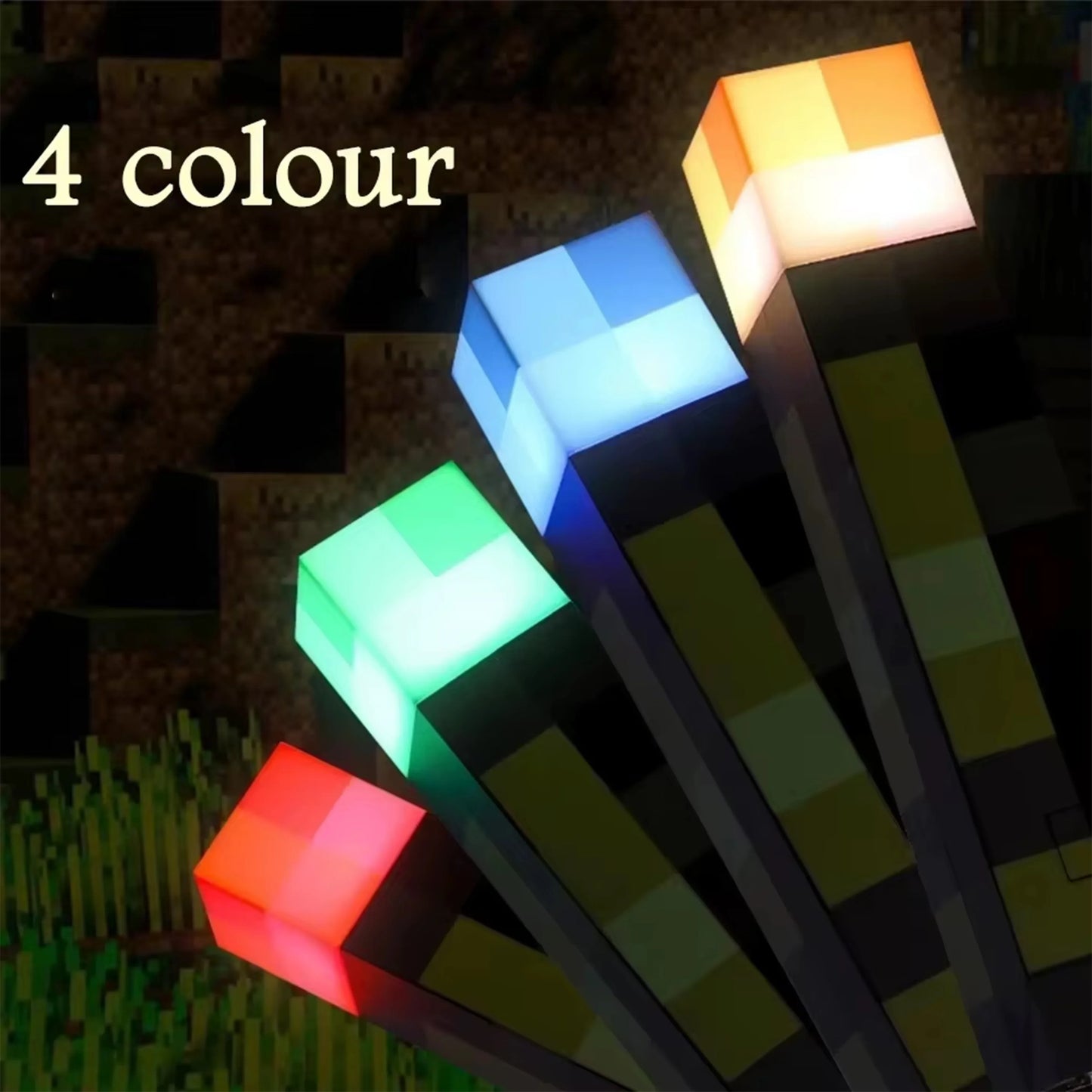 Minecraft sword night light decoration colour changer sword game peripheral gift model table lamp gift for children